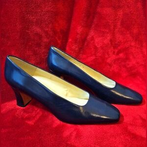 Proxy Navy Blue Leather Pumps Size 12N